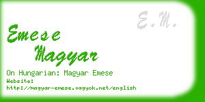 emese magyar business card